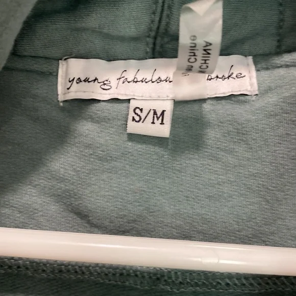 Young Fabulous & Broke Sandrine Quilted Coat Sage Green Size S/M - Picture 3 of 7